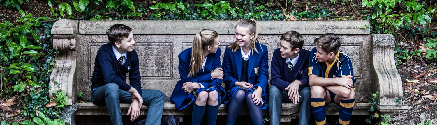 Students on bench