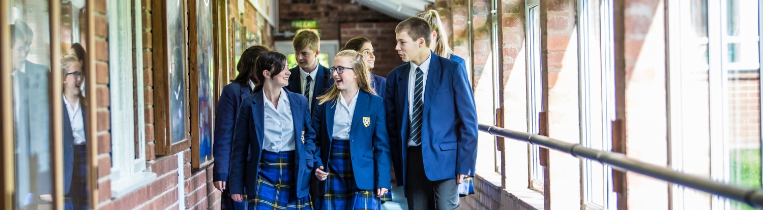 students walking